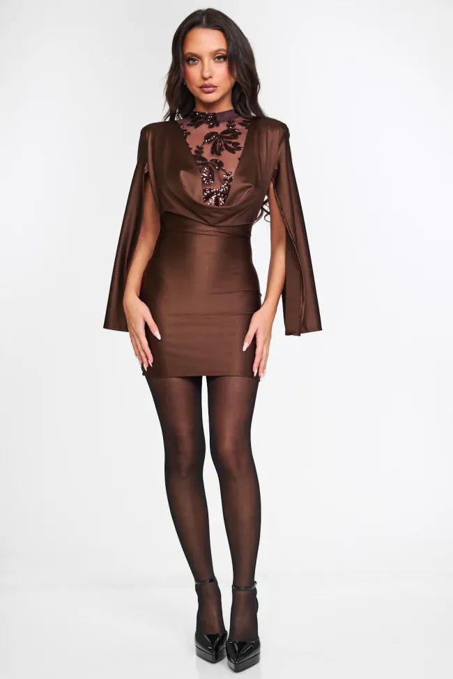 Open Back Sequin Mini Dress