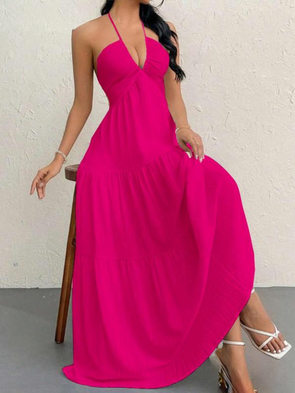 Romantic Halter Maxi Dress