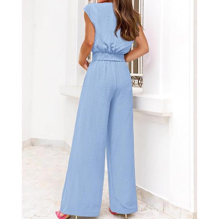 Müheloser Jumpsuit mit Bindegürtel 
