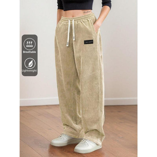 Relaxed Corduroy Wide-Leg Pants