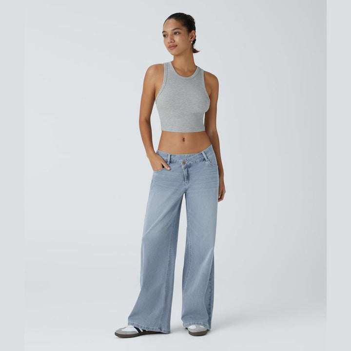 Entspannte Jeans mit weitem Bein