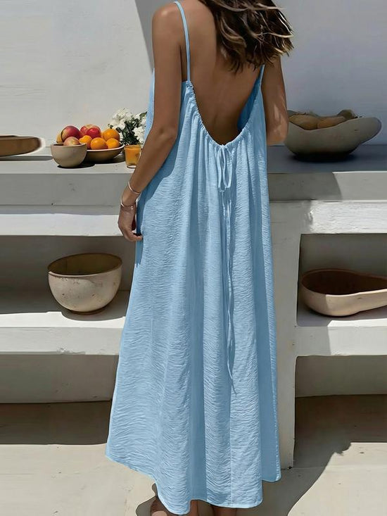Effortless Backless Flow Maxi Dress