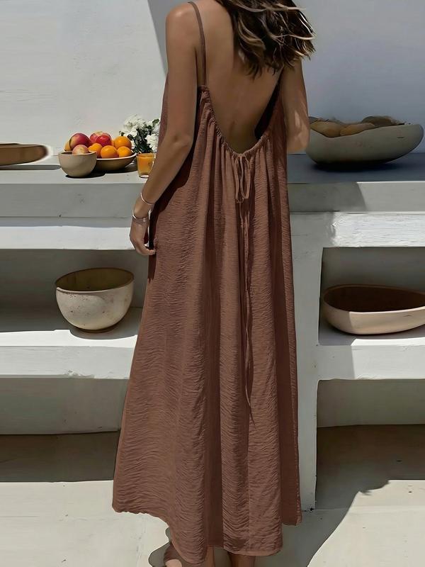 Effortless Backless Flow Maxi Dress