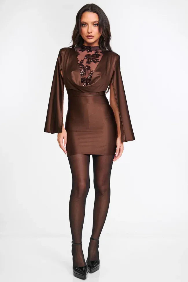 Open Back Sequin Mini Dress