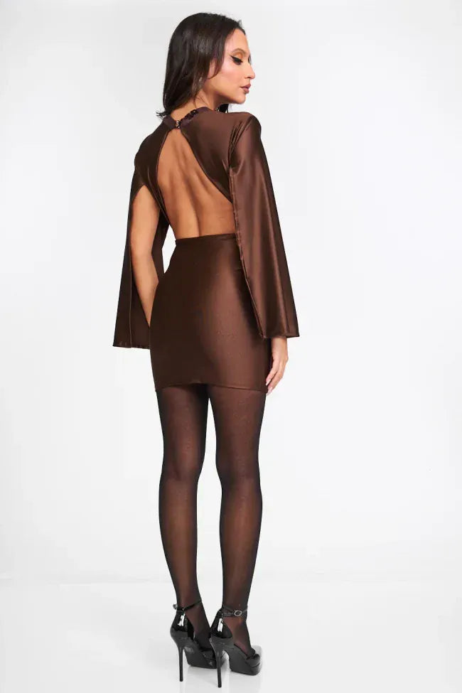 Open Back Sequin Mini Dress