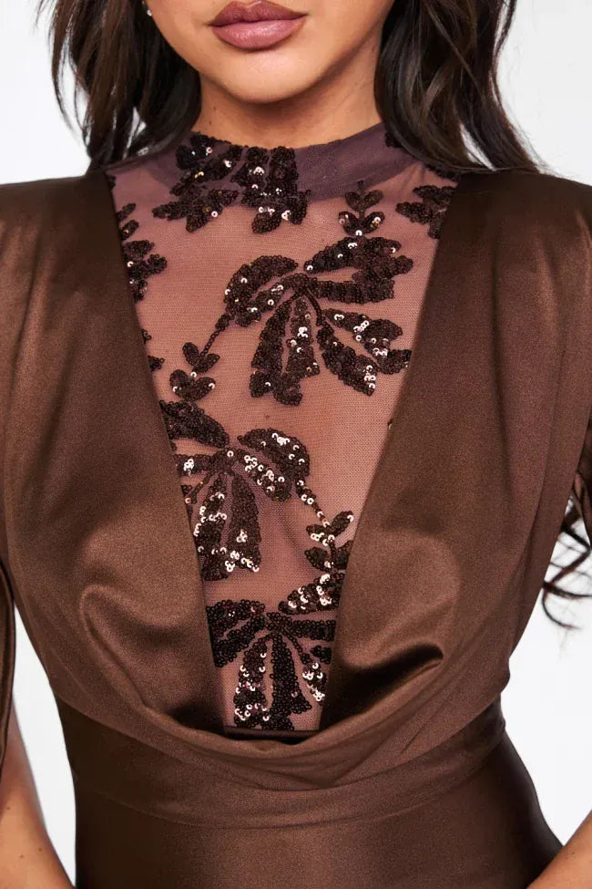 Open Back Sequin Mini Dress