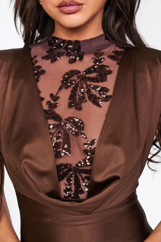 Open Back Sequin Mini Dress