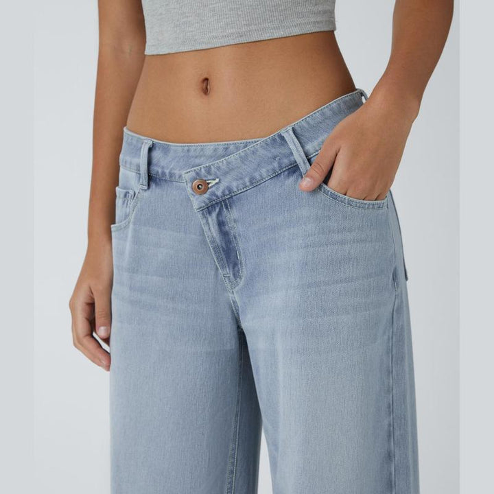 Entspannte Jeans mit weitem Bein