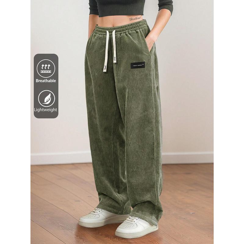 Relaxed Corduroy Wide-Leg Pants