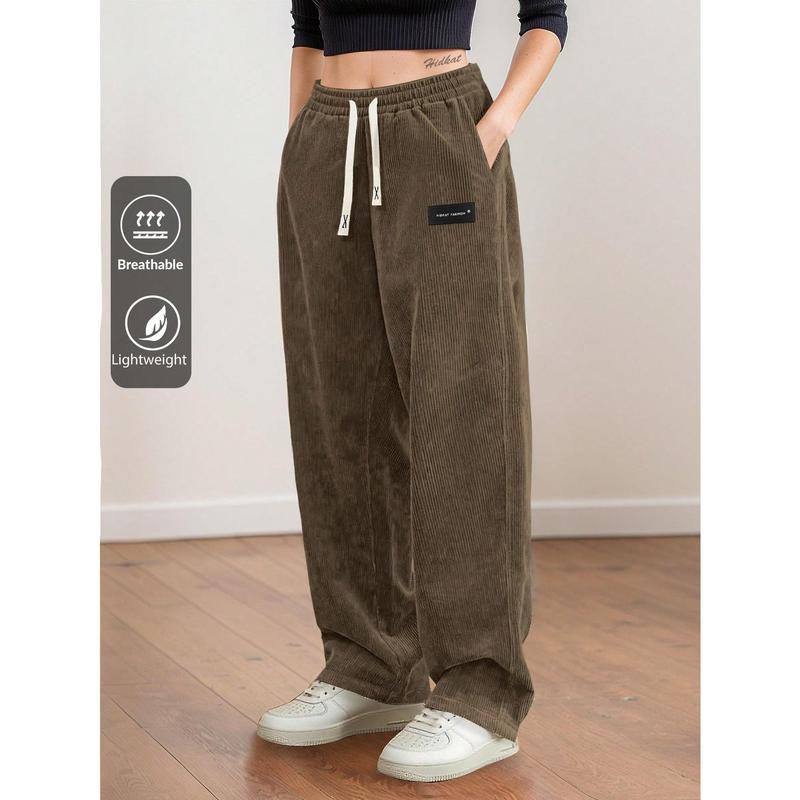 Relaxed Corduroy Wide-Leg Pants