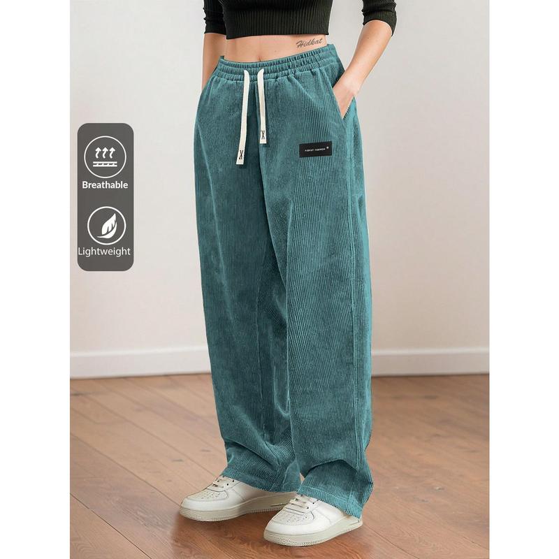 Relaxed Corduroy Wide-Leg Pants
