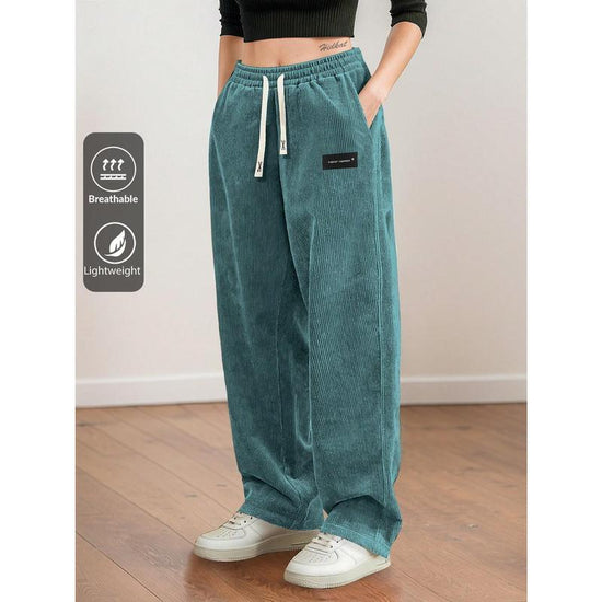 Relaxed Corduroy Wide-Leg Pants