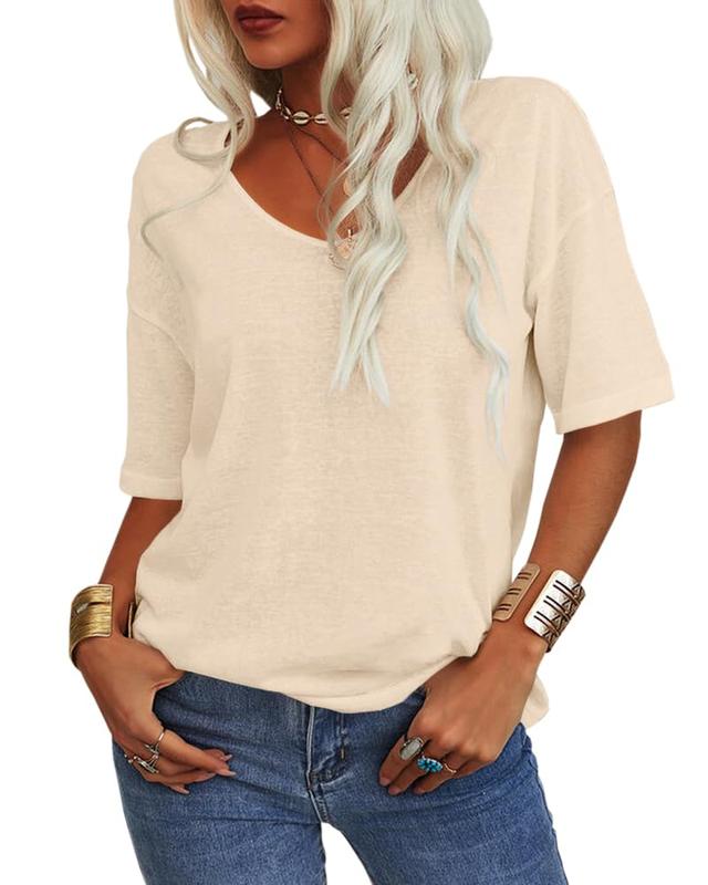 T-shirt Col En V