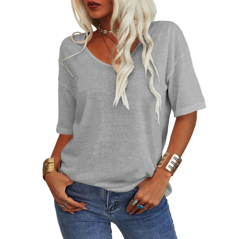 T-shirt Col En V