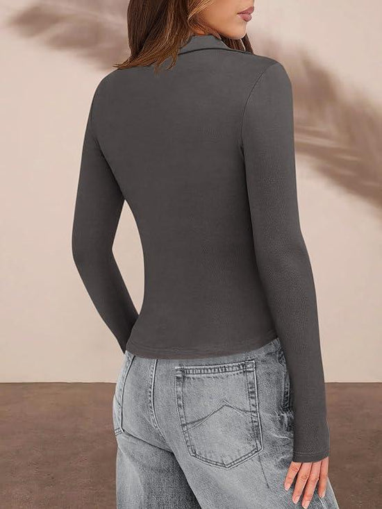 Ruched Tailored Button Shirt